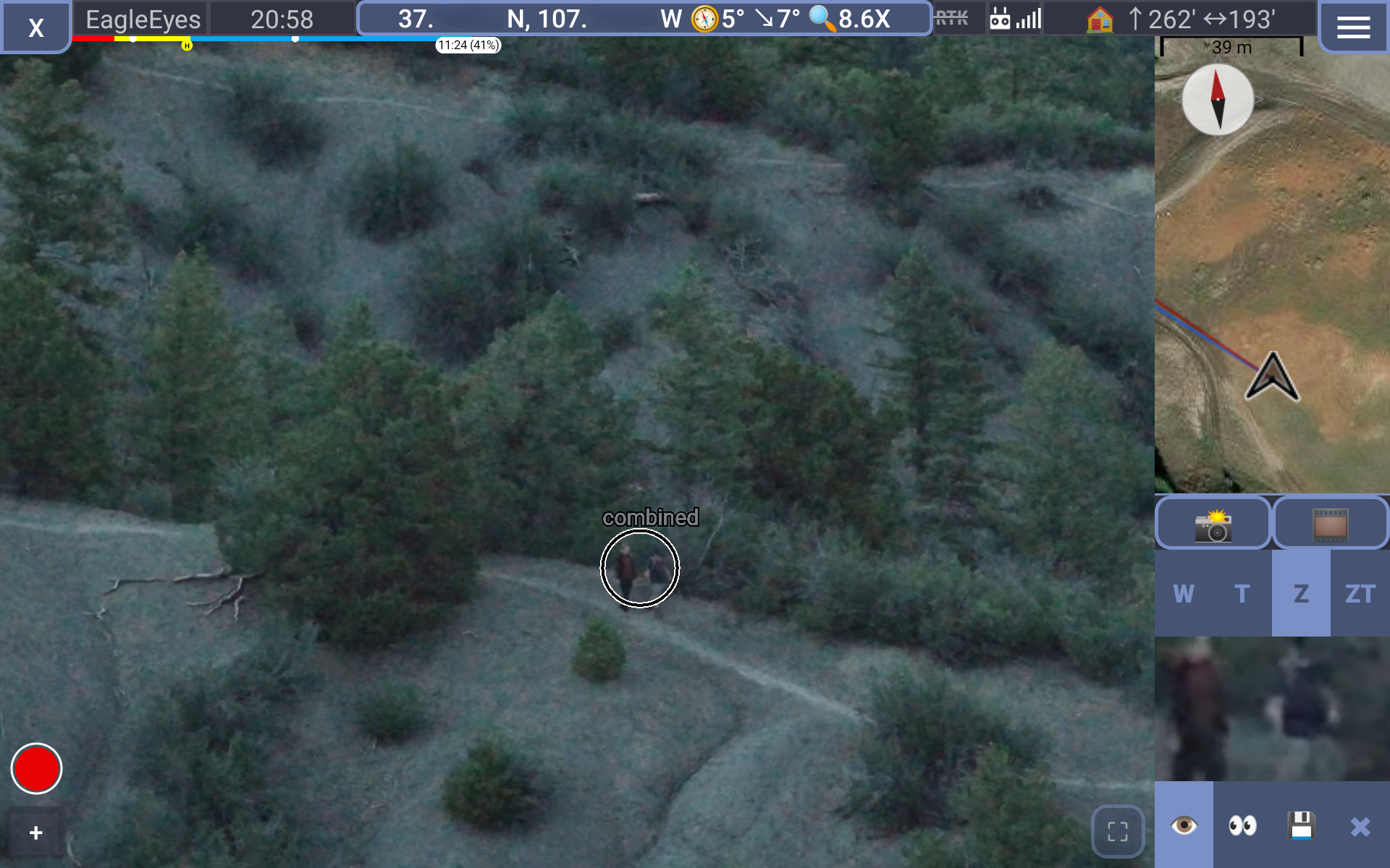 Eagle Eyes Pilot detecting hikers